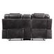 Braylon Magnetite 78" Reclining Loveseat with Console and Nailhead Trim