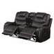 Braylon Magnetite 78" Reclining Loveseat with Console and Nailhead Trim