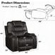 Braylon Magnetite Recliner with Nailhead Trim