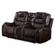 Braylon Brown Reclining Living Room Set with Nailhead Trim