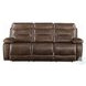 Aashi Brown Leather Reclining Living Room Set
