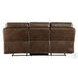 Aashi Brown Leather 90" Reclining Sofa