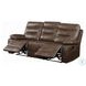 Aashi Brown Leather Reclining Living Room Set