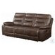 Aashi Brown Leather Reclining Living Room Set