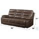 Aashi Brown Leather 90" Reclining Sofa