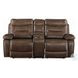 Aashi Brown Leather Reclining Living Room Set