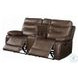 Aashi Brown Leather Reclining Living Room Set