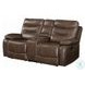 Aashi Brown Leather Reclining Living Room Set
