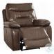 Aashi Brown Leather Power Recliner