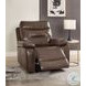 Aashi Brown Leather Power Recliner