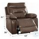 Aashi Brown Leather Power Recliner