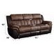 Jaylen Toffee and Espresso 91" Reclining Sofa