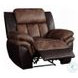 Jaylen Toffee and Espresso Polished Microfiber Recliner