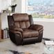Jaylen Toffee and Espresso Polished Microfiber Recliner