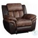 Jaylen Toffee and Espresso Polished Microfiber Recliner