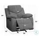 Kalen Gray Chenille Glider Recliner