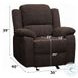 Madden Brown Chenille Glider Recliner
