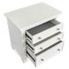 Harborwick White Dove White 3 Drawer Nightstand with USB Charging