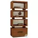 Island Fusion Medium Coconut Shell Brown Tonga Tiered Bookcase