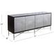 Lumina Ebony Mango and Silver Cast Aluminum 4 Door Server