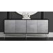 Lumina Ebony Mango and Silver Cast Aluminum 4 Door Server