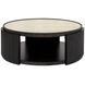 Rivera Espresso and Gold Round Occasional Table Set
