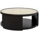 Rivera Espresso and Gold Round Occasional Table Set