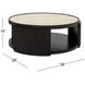 Rivera Espresso and Gold Round Coffee Table