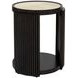 Rivera Espresso and Gold Tinted Round End Table