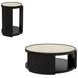 Rivera Espresso and Gold Tinted Round End Table