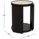 Rivera Espresso and Gold Tinted Round End Table
