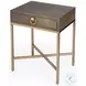 Sullia Gold Cosmopolitan One Drawer End Table