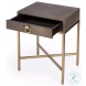 Sullia Gold Cosmopolitan One Drawer End Table