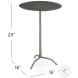 Silas Antique Nickel Accent Table