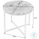 Giovanniya Antique Gold Marble Side Table