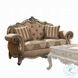 Ragenardus Fabric and Vintage Oak 71" Loveseat with 2 Pillows