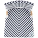 Creanly Navy Blue and White Rattan Counter Height Stool