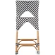 Creanly Black and White Rattan Counter Height Stool