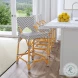 Creanly Grey Rattan Counter Height Stool