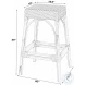 Tobias White And Sky Blue Dot Rattan Bar Stool