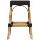 Tobias Black Rattan Bar Stool