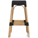 Tobias Black Rattan Bar Stool