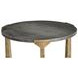 Amara Antique Brass and Nickel Round Accent Table