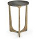 Amara Antique Brass and Nickel Round Accent Table