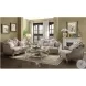 Chelmsford Beige Fabric and Antique Taupe 86" Sofa with 5 Pillows