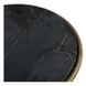 Hourglass Antique Brass and Black Round Marble Top Accent Table