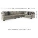 Bovarian Stone 4 Piece Sectional with LAF Loveseat
