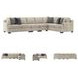 Bovarian Stone 4 Piece Sectional with LAF Loveseat