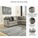 Bovarian Stone 4 Piece Sectional with RAF Loveseat