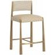 Baymont Napa Beige and Santa Cruz Oatmeal Upholstered Counter Height Stool
